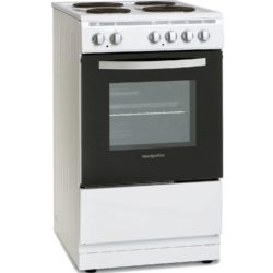 Montpellier MSE49W 50cm Single Cavity Electric Cooker in White with 3 Year Parts  & Labour Guarantee